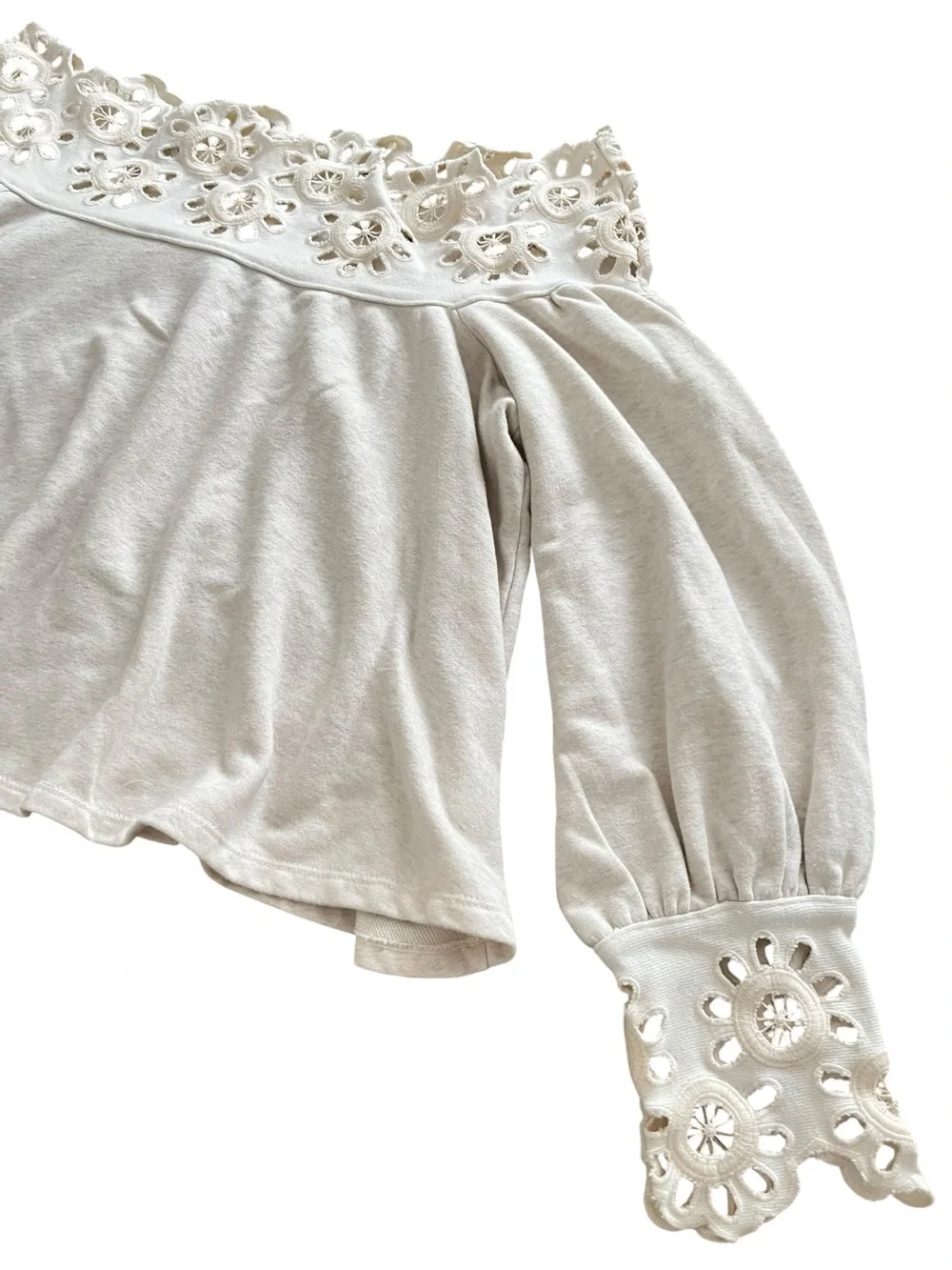 Anthropologie Maeve Eyelet Babydoll Blouse